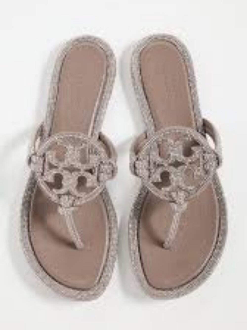 NIB Tory Burch soft pave miller Knotted sandal  - wild mushrooms